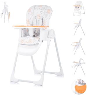 Chipolino, Kinderhochstuhl Sweety, Sitz verstellbar, klappbar, Sicherheitsgurt orange