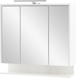 SCHILDMEYER Spiegelschrank Badschrank Badspiegel Spiegel inkl. LED Weiß glanz