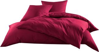 Mako-Satin Baumwollsatin Bettwäsche Uni einfarbig zum Kombinieren (Bettbezug 240 cm x 220 cm, Pink) viele Farben & Größen