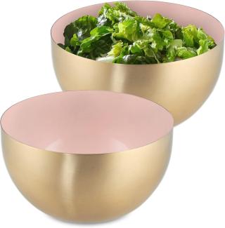 4 x Salatschüssel Edelstahl rosa-gold 10046430