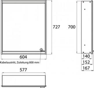 Emco prime 2 Lichtspiegelschrank, 600 mm, 1 Tür, Anschlag rechts, Unterputzmodell, IP 20, mit Lichtpaket, Ausführung: Glasrückwand verspiegelt - 949706032