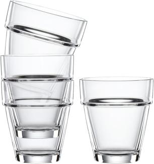 Spiegelau Bistro Becher M, 4 er Set, Wasserglas, Saftglas, Glas, Kristallglas, 200 ml, 2670149