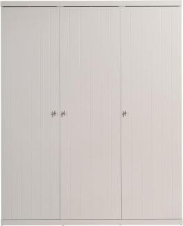 Kleiderschrank >ROBIN< in Weiß aus MDF - 166x204,5x57cm (BxHxT)