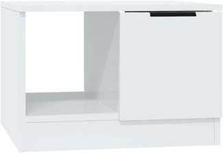 Couchtisch Hochglanz-Weiß 50x50x36 cm Holzwerkstoff
