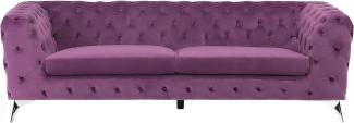 3-Sitzer Sofa Samtstoff violett SOTRA