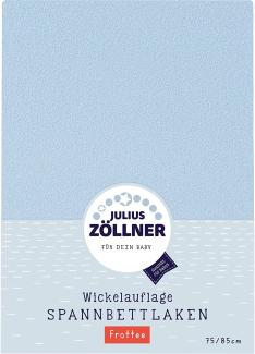Julius Zöllner 8390449310 Spanntuch für die Wickelauflage, 75 x 85 cm, Frottee, hellblau