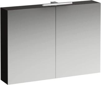 Laufen Base Spiegelschrank 1000 mm, 2 Türen, LED- Licht Element, Farbe: Ulme dunkel - H4028521102631