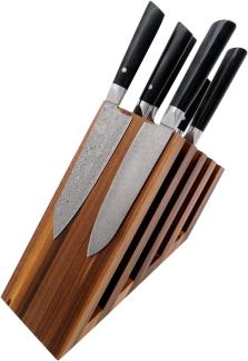 Magnetischer Messerblock Fächer aus Walnussholz - 25x12,5x21,5cm - für bis 10 Messer