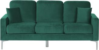 3-Sitzer Sofa Samtstoff smaragdgrün GAVLE