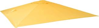 Ersatz-Bezug für Luxus-Ampelschirm HWC-A96, Sonnenschirmbezug Ersatzbezug, 3x3m (Ø4,24m) Polyester 2,7kg ~ gelb