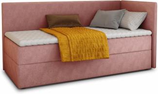 Sofnet Boxspringbett Flame (mit Bettkasten, Bonell-Matratze und Topper), Einzelbett, Polsterbett, Kinderbett - Universelle Bettseite