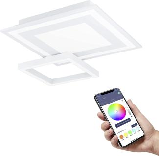 Eglo 900023 LED Deckenleuchte SAVATARILA-Z weiss L:45 B:45 H:7cm dimmbar 2700-6500K mit Connect-Z Funktion