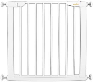Guardino Türschutzgitter erweiterbar bis 109 cm - Treppenschutzgitter ohne Bohren, 75-81 cm, Weiß