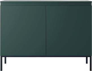 Selsey Bemmi - Kommode, Sideboard 2-türig, Dunkelgrün, 100 cm