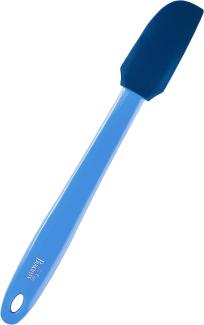 Birkmann Mini Teigschaber Colour Splash, Küchenschaber, Schaber, Silikonkopf mit Kunststoffgriff, Blau, 27 cm, 421776
