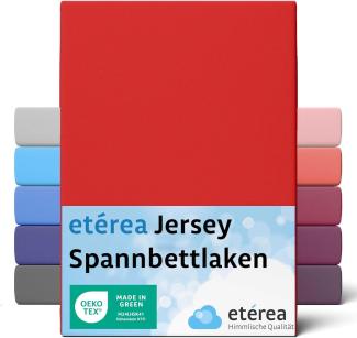 etérea Comfort Jersey Spannbettlaken Rot 180x200 cm - 200x200 cm