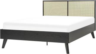 Bett schwarz Lattenrost 140 x 200 cm MONPAZIER