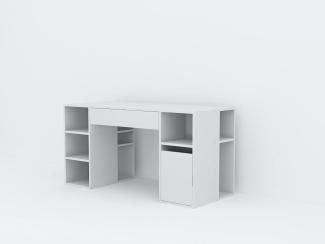 Schreibtisch 'Diamond' Weiß, 145cm x 74cm x 60 cm