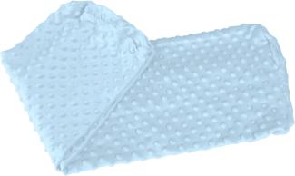 Bettkantenschutz für Kinderbetten 90 cm - Ersatzbezug Schutz für Bettrahmen Kantenschutz Kinder Babybett Minky Blau