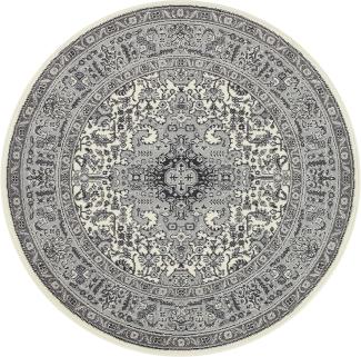Orientalischer Kurzflor Teppich Skazar Isfahan Creme - 160 cm Durchmesser