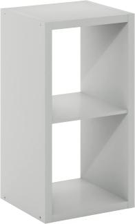 Furinno Cubicle Aufbewahrungsbox mit offener Rückseite, dekorativ, 2 Würfel, Hellgrau