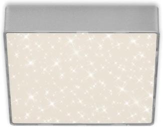 Briloner LED Deckenleuchte Flame Star silber 15,7 cm mit Sternenhimmel