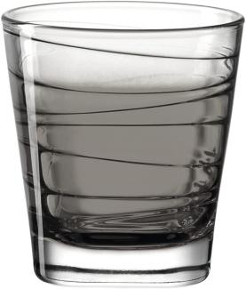 Leonardo Trinkglas Vario Struttura, Becher, Wasserglas, Kalk-Natron Glas, anthrazit, 250 ml, 026846