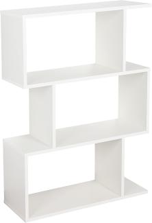 Standregal 97 x 70 x 25 cm weiß matt – Bücherregal Wandregal Wohnzimmer RICOO WM072-WM