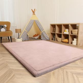 Paco Home Teppich Kinderzimmer Kinderteppich Baby Spielteppich Krabbeldecke Krabbelmatte Weich rutschfest Jungen Mädchen Deko, Grösse:160x220 cm, Farbe:Pink