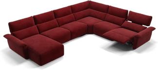 Sofanella Merida Wohnlandschaft Polsterecke Stoffsofa Sofa in Rot