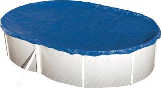 Steinbach Abdeckplane "Extra" für ovale Swimming Pool Stahlwandbecken, blau, 730 x 370 cm