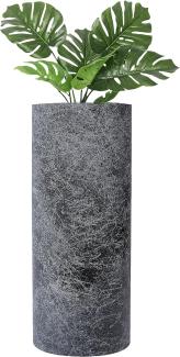 wuuhoo® Pflanzkübel Ivy in schwarzer Marmoroptik mit Pflanzeinsatz - wetterfeste Bodenvase, Blumenkübel wasserdicht & frostbeständig für Innen & Außen, Pflanzentopf - Höhe 120 cm
