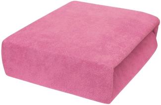 Frottier Spannbettuch passend zu 140 x 70 cm Kinderbett Matratze (Rosa)