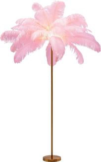 Kare Design Stehleuchte Feather Palm, Pink, 165cm, Federn, Stehlampe für Wohnzimmer, Bodenlampe, Dekoleuchte, Leuchtmittel nicht inklusiv
