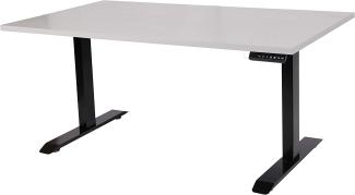 Schreibtisch stufenlos elektrisch höhenverstellbar BxTxH: 140x80x(64,5-129,5) cm schwarz, mit Memory-Funktion inkl. Tischplatte Stärke 2,5 cm (Stischgestell, Steh-Sitz Tisch) Szagato