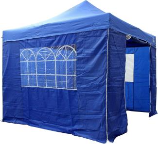 All Seasons Gazebos 3x3m vollständig wasserdichtes Faltpavillon mit 4 Seitenteilen - Königsblau