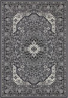 Orientalischer Kurzflor Teppich Skazar Isfahan Dunkelgrau - 200x290x0,9cm
