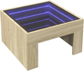 Couchtisch mit Infinity-LED Sonoma-Eiche 50x50x30 cm 847604