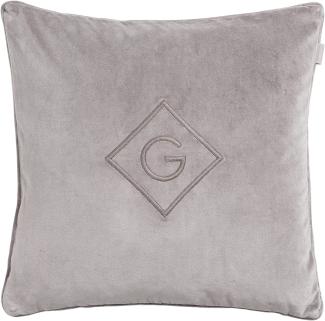 Gant Home Kissenhülle Velvet G Cushion Samt Elephant Grey (50x50cm) 853080301-161