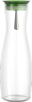 Bohemia Cristal 093 006 108 Simax Karaffe Ca. 1250 ml Aus Hitzebeständigem Borosilikatglas mit Praktischem Ausgießer Aus Kunststoff Grün ''Viva''