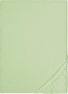 Biberna Fein-Biber Spannbettlaken 90x200 cm - 100x200 cm Pistaziengrün