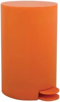 MSV Kosmetikeimer "Osaki" Mülleimer Treteimer Abfalleimer - 3 Liter – mit herausnehmbaren Inneneimer - Orange