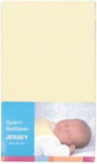 Baby-Plus Spannbettlaken Jersey hellgelb, 40x90 cm