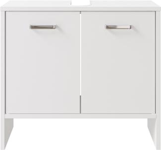 Pelipal Waschbeckenunterschrank Quickset 300 in Weiß, 60,6 cm breit | Waschbeckenschrank ohne Waschbecken mit 2 Türen