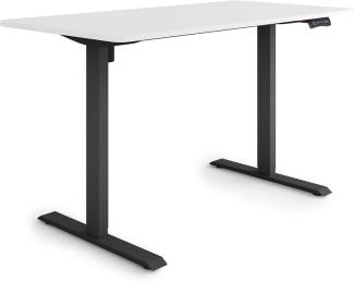 ESMART Germany ETX-121BW 140x70cm Weiß Ergonomischer Steh-Sitz-Schreibtisch Stufenlos elektrisch höhenverstellbar 73,5-123,5cm 3X Memory Aktivitätserinnerung Soft-Start/Stopp Schnelle Montage