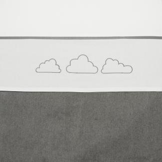 Meyco 'Clouds' kleines Bettlaken 75 x 100 cm, grau