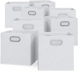Aufbewahrungsbox Sanne Hocker faltbar mit Deckel weiss Faltbox Regalbox Box  bei Marktkauf online bestellen