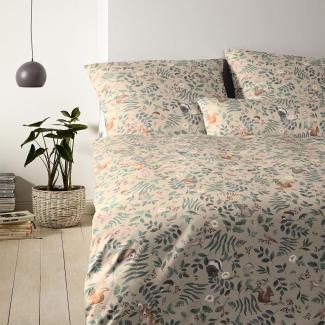 elegante Soft-Flanell Bettwäsche Woods sand | 155x220 cm + 80x80 cm