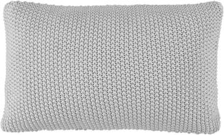 Marc O Polo Strick Dekokissen Plaid Nordic Knit silver | Dekokissen 30x60 cm