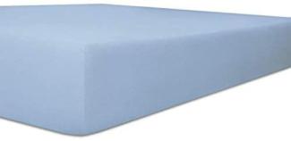 Kneer Easy-Stretch Jersey Spannbetttuch, Farbe:38 Eisblau;Größe:180x200-200x220 cm